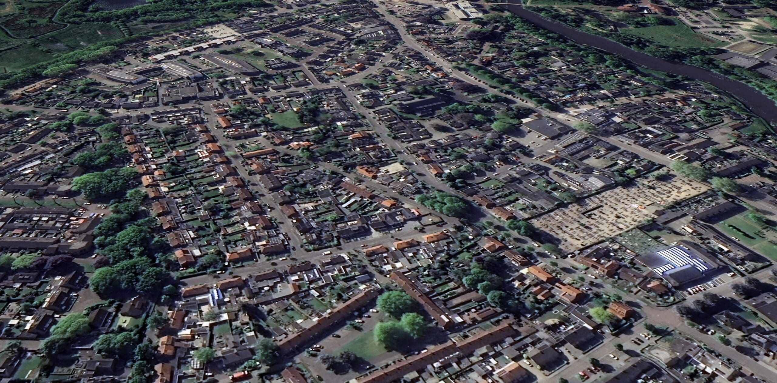 Een luchtfoto van Sint-Michielsgestel